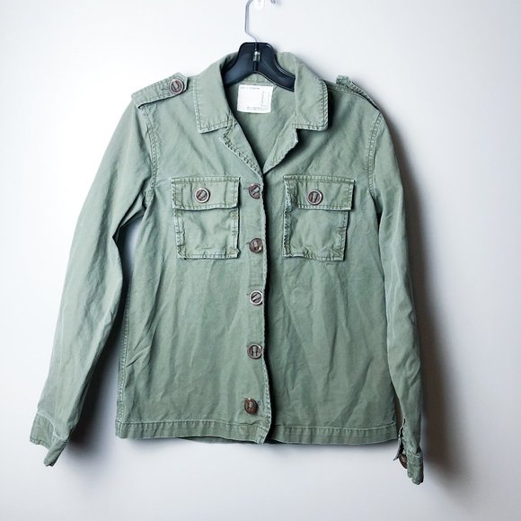 Life in Progress Button Front Utility Jacket
